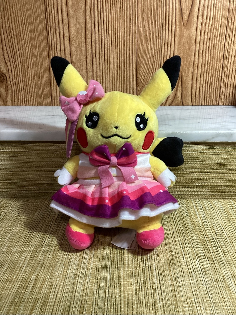 Pikachu Idol Pop Star Cosplay Pokémon Center Plush 8” 2014